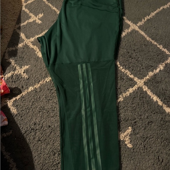 IVY PARK x Adidas Green 3-Stripe Mesh High Leggings - Picture 7 of 10